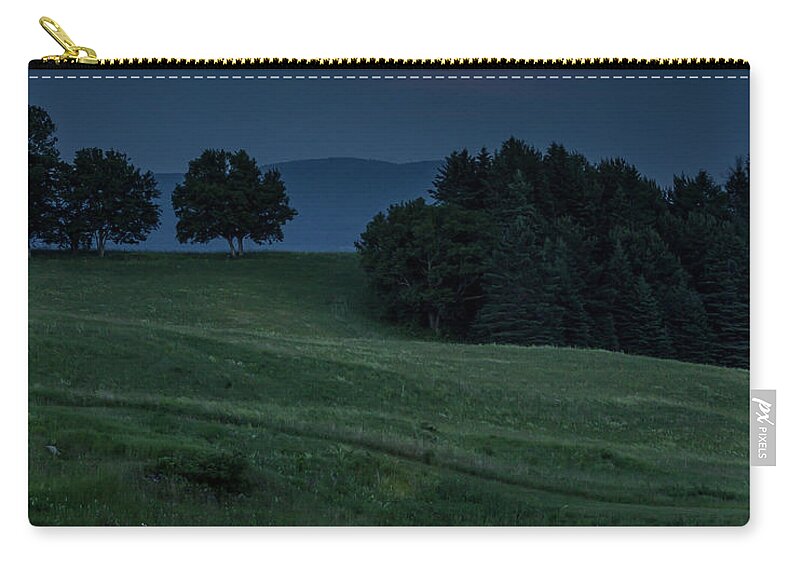 Moon Zip Pouch featuring the photograph Reflection on the Summer Solstice Full Moon by Tim Kirchoff