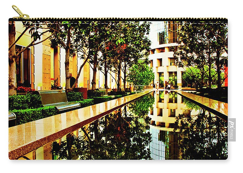 Reflections Zip Pouch featuring the photograph Reflection Pool by Joseph Hollingsworth