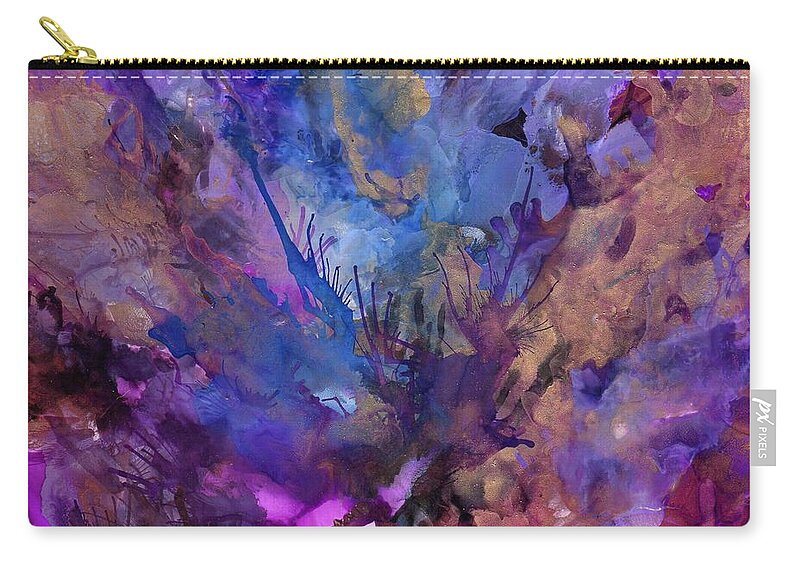 Angel Visit Zip Pouch featuring the painting The Angel Visit by Eunice Warfel