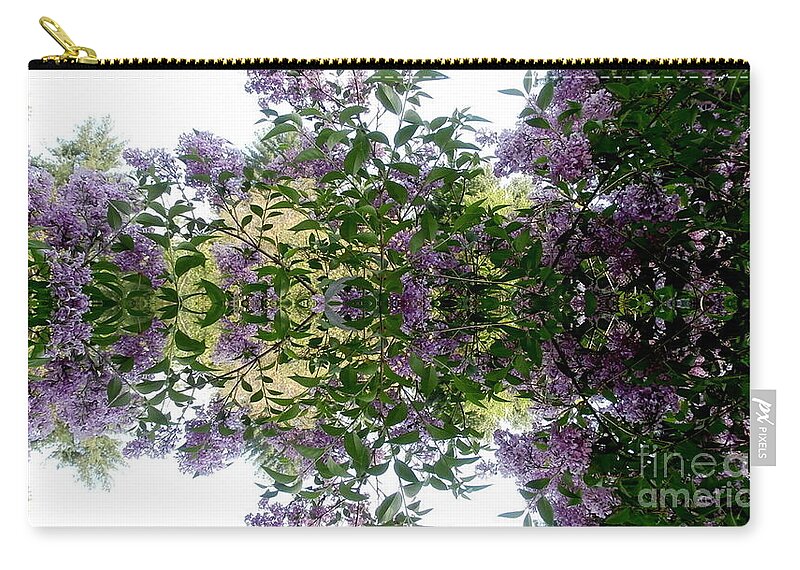Lilac Zip Pouch featuring the photograph Reflections In Spring by Eunice Miller