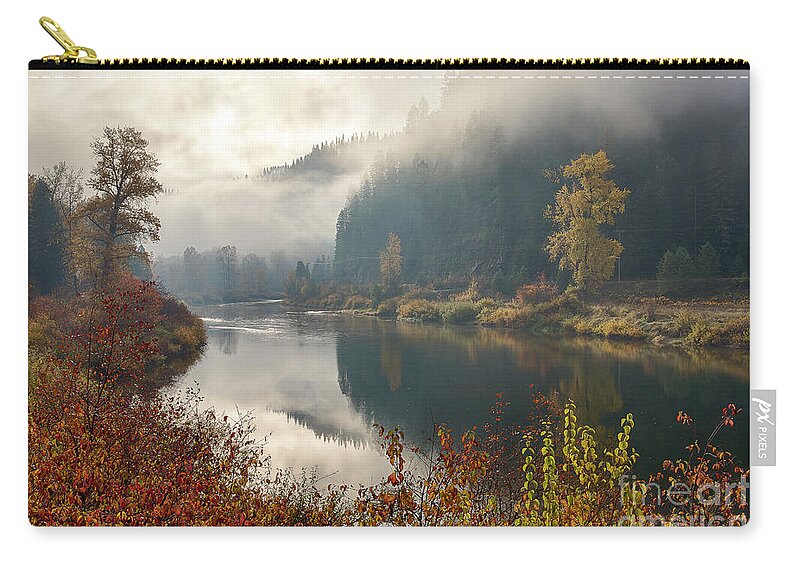 Calder Zip Pouch featuring the photograph Reflections in the Joe by Idaho Scenic Images Linda Lantzy