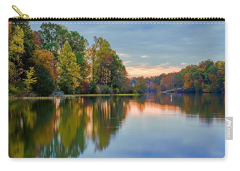 Da 18-135 Wr Zip Pouch featuring the photograph Reflections of Autumn by Lori Coleman