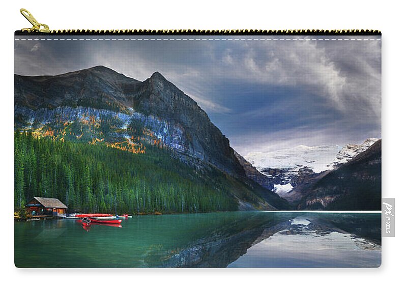 Rockies Zip Pouch featuring the photograph Reflections Of by John Poon