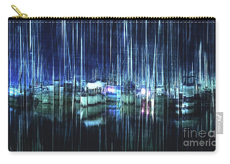 Reflection Zip Pouch featuring the digital art Reflections of Sailing by Phil Perkins