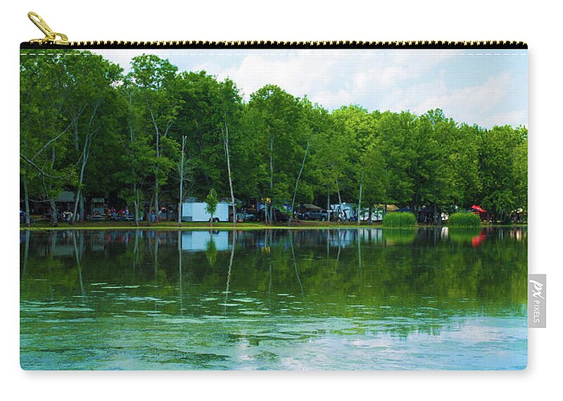 19th Zip Pouch featuring the photograph Reflections upon the Swamp by James-Allen
