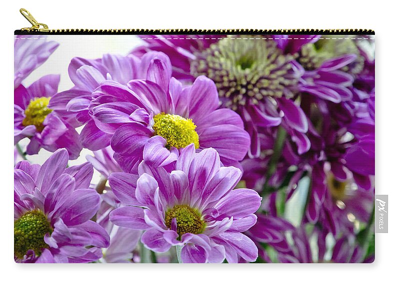 Bouquet Zip Pouch featuring the photograph Refreshing morning bouquet. by Elena Perelman