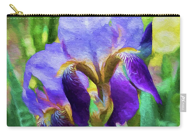 Iris Zip Pouch featuring the photograph Regal by Patricia Montgomery