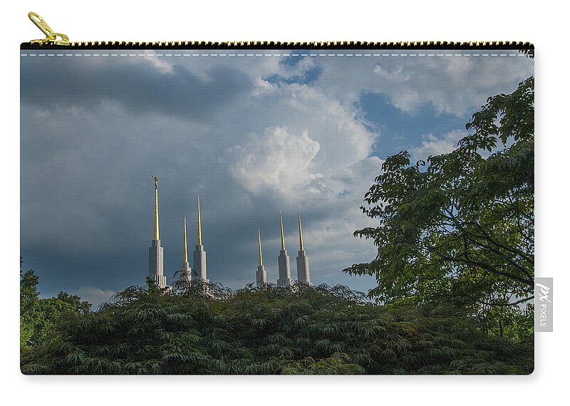 Architecture Zip Pouch featuring the photograph Regal spires by Brian Green