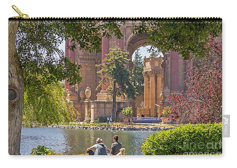 Dog Zip Pouch featuring the photograph Relaxing at the Palace by Kate Brown