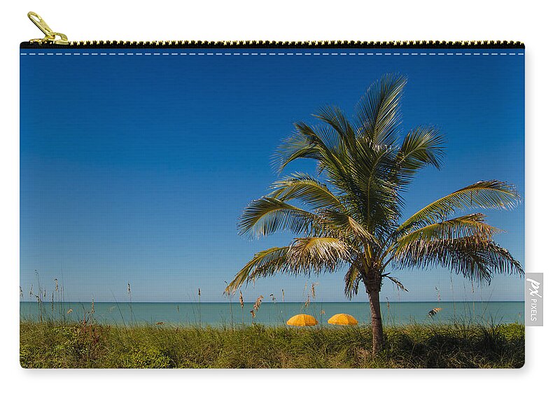 Palm Zip Pouch featuring the photograph Relaxing Under the Palm by Sean Allen