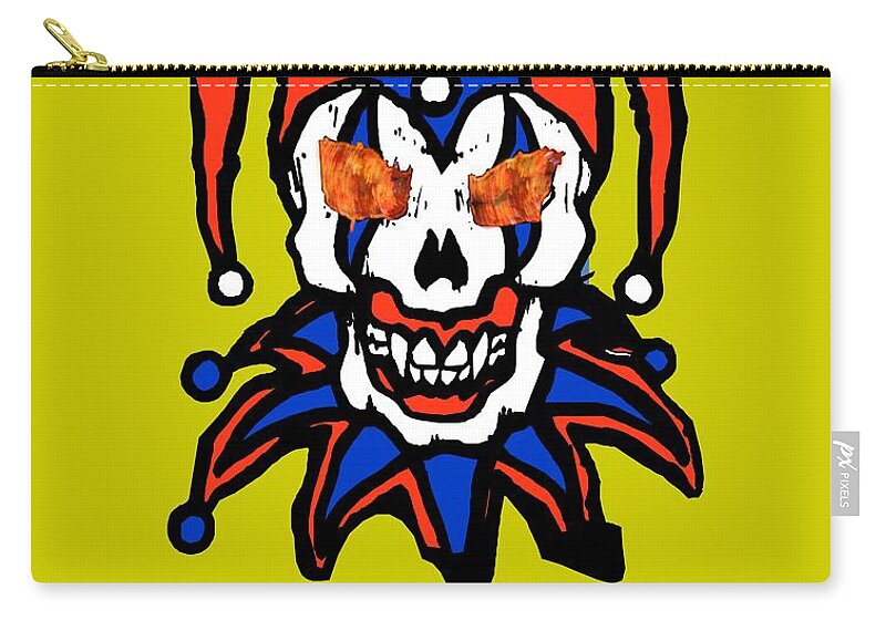 Salem Zip Pouch featuring the photograph Remember Clowns can smell your fear by Jeff Folger
