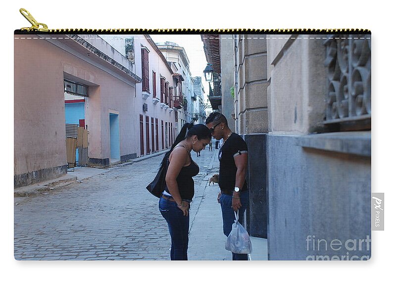 Cuba Zip Pouch featuring the photograph Rendevous by Jim Goodman