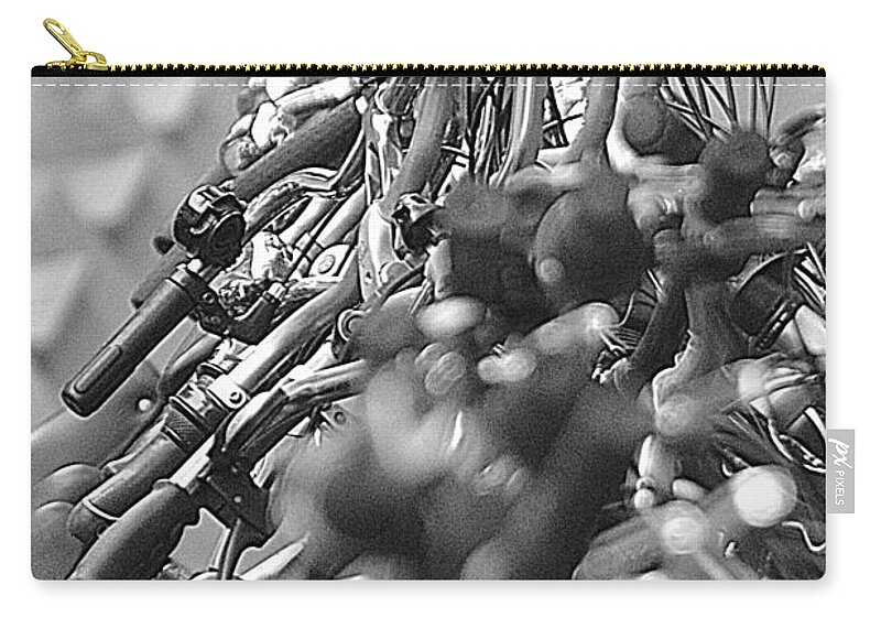 Rental Bikes Zip Pouch featuring the photograph Rental Bikes by Andy Thompson