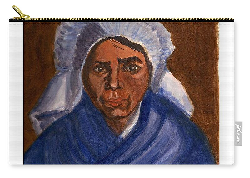 Peasant Woman By Van Gogh Reproduced Zip Pouch featuring the painting Reproduction of Van Gogh by Asha Sudhaker Shenoy
