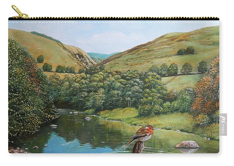 River Zip Pouch featuring the painting Resting Spot by Arie Van der Wijst