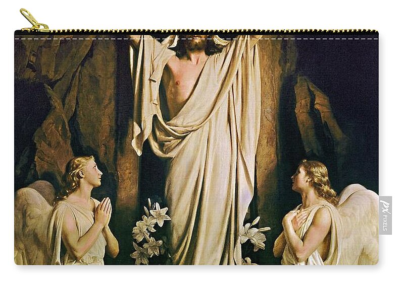 Resurrection Carry-all Pouch featuring the painting Resurrection by Carl Heinrich Bloch