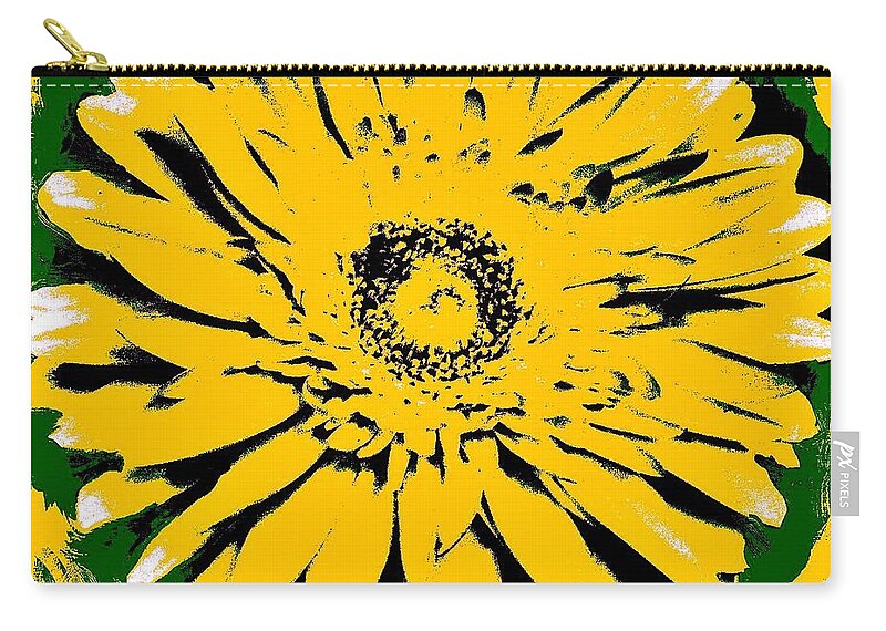 Photo Zip Pouch featuring the photograph Retro Daisy by Marsha Heiken