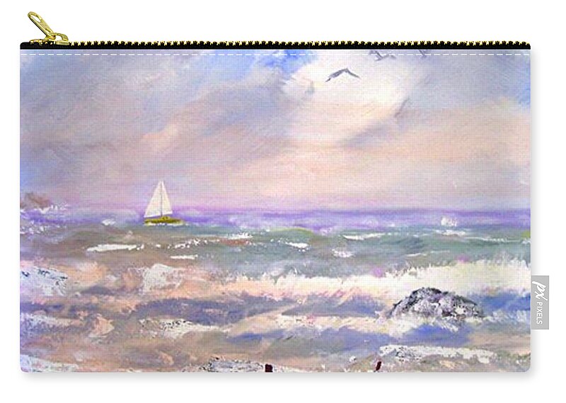 Fishing Boat Carry-all Pouch featuring the painting Returning Fisherman by Hal Newhouser
