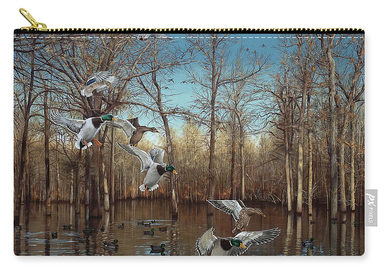 Landscape Carry-all Pouch featuring the painting Reydel Hole by Glenn Pollard