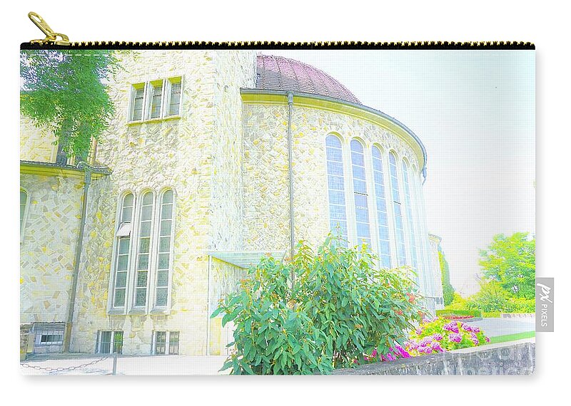 Rhineneck Zip Pouch featuring the photograph Rhineneck church by Merle Grenz