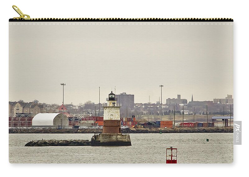Lighthouse Zip Pouch featuring the photograph Ribbons reef lighthouse. by Elena Perelman