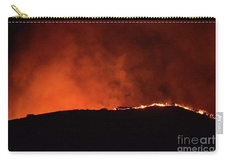 Fire Zip Pouch featuring the photograph Ridge On Fire by Dan Holm