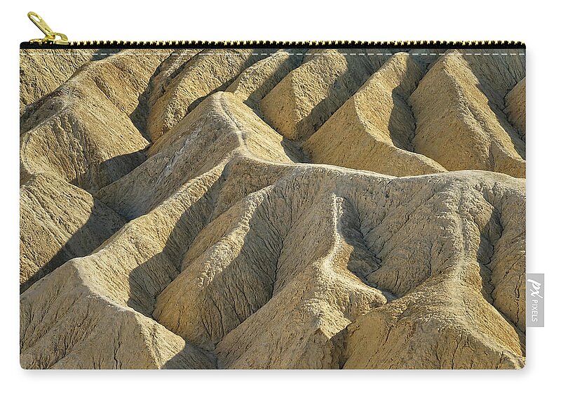 Death Valley National Park Zip Pouch featuring the photograph Ridges of Light by Leda Robertson