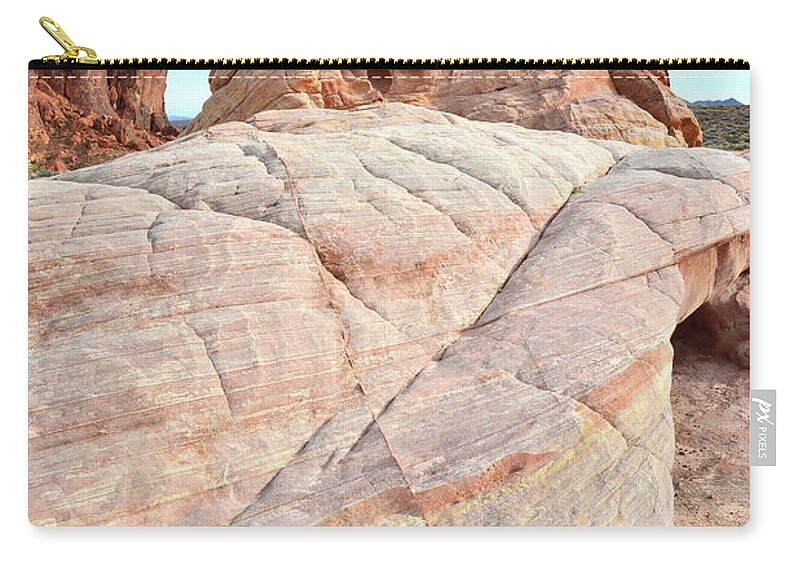 Valley Of Fire Zip Pouch featuring the photograph Riding the Wave in Valley of Fire by Ray Mathis