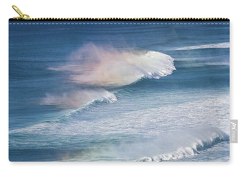 Surf Zip Pouch featuring the photograph Riding the Waves by Shirley Mitchell