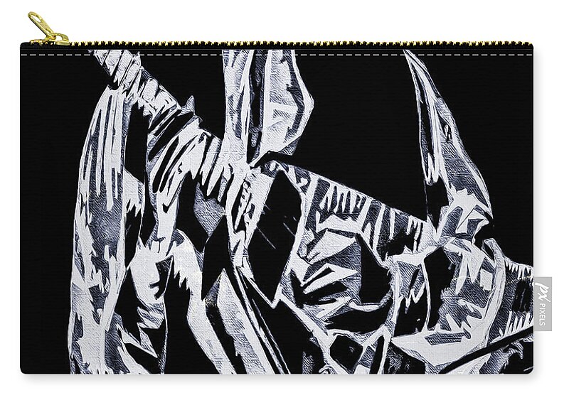 Music Zip Pouch featuring the digital art Damn Right I Got the Blues by Terry Fiala