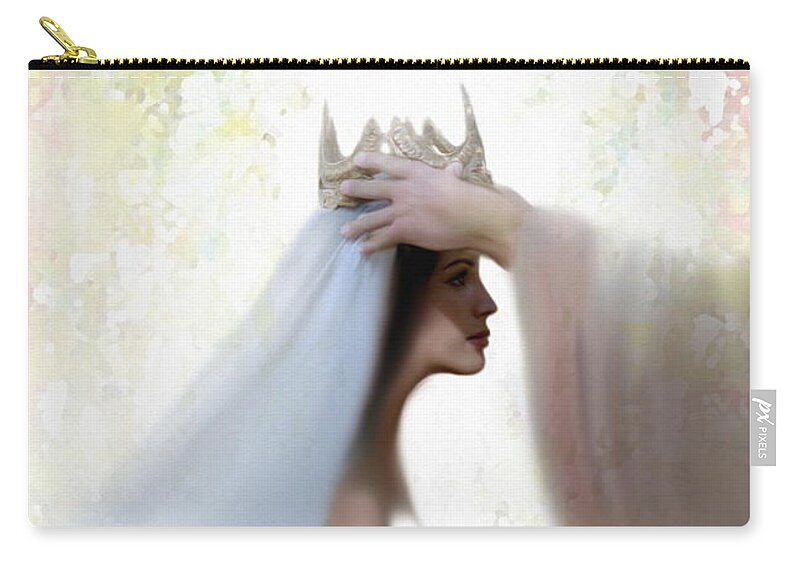 Woman Zip Pouch featuring the painting Righteous Crown by Kume Bryant