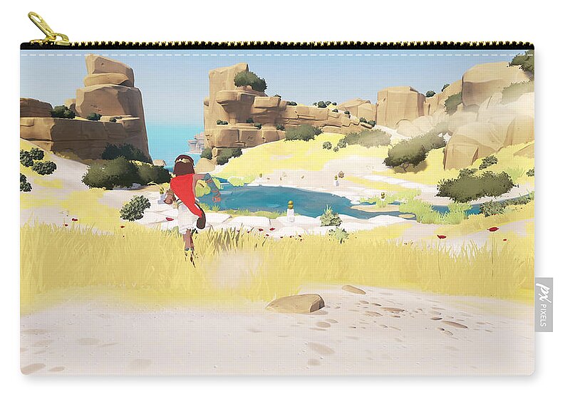 Rime Zip Pouch featuring the digital art RiME by Maye Loeser