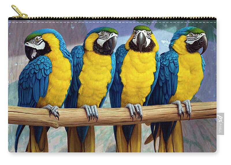 Postcard Zip Pouch featuring the painting Rio by Brian McCarthy