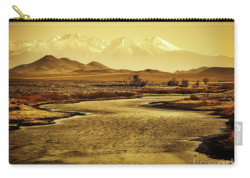 Digital Altered Photo Zip Pouch featuring the photograph Rio Grande Colorado by Tim Richards
