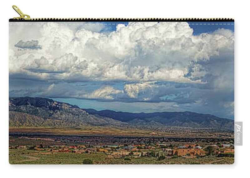 Mountain Zip Pouch featuring the photograph Rio Grande River Valley by Michael McKenney