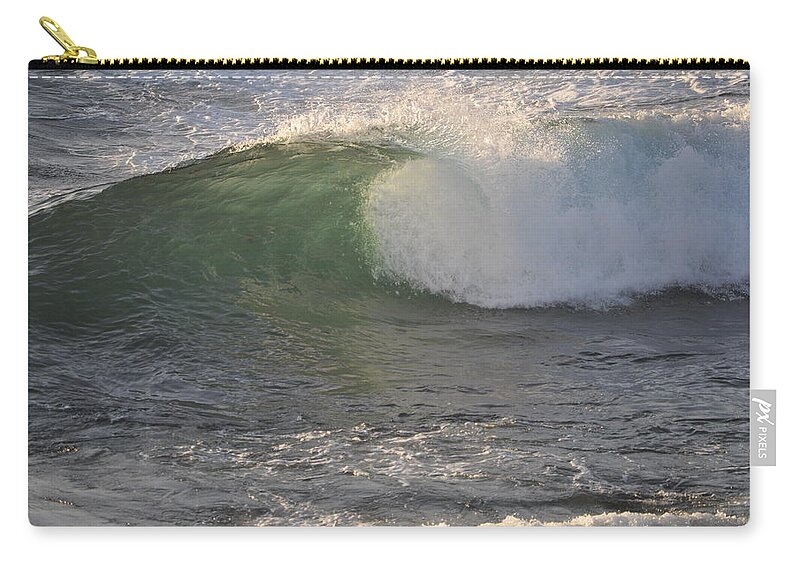 Wave Zip Pouch featuring the photograph Rip Curl by Bridgette Gomes