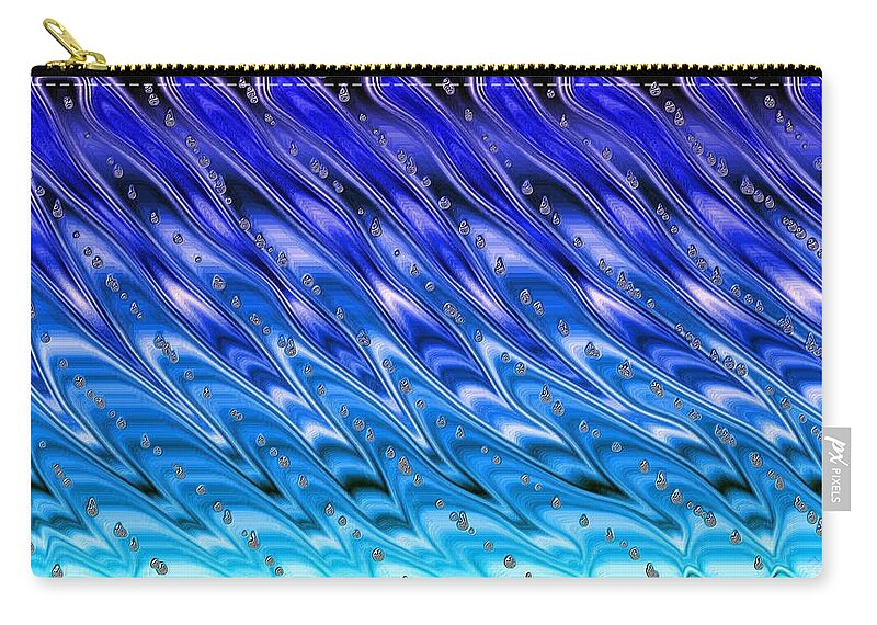 Abstract Zip Pouch featuring the digital art Ripples by Ronald Bissett