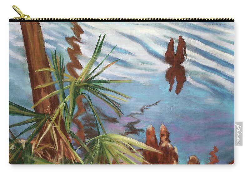 Water Zip Pouch featuring the painting Ripples by Sandi Snead