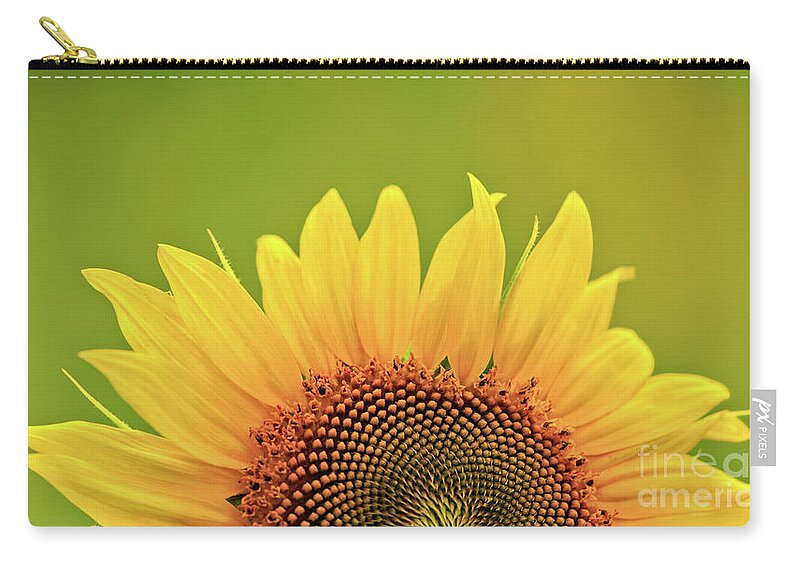 Anderson Sunflower Farm Zip Pouch featuring the photograph Rise And Shine by Doug Sturgess