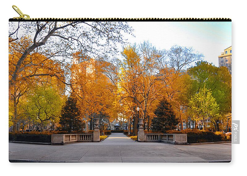 Rittenhouse Zip Pouch featuring the photograph Rittenhouse Square Philadelphia Pa by Bill Cannon