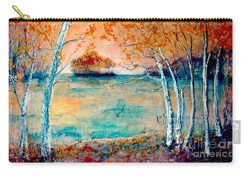 River Zip Pouch featuring the painting River Island by Melanie Stanton