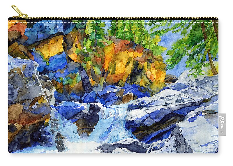 River Zip Pouch featuring the painting River Pool by Hailey E Herrera