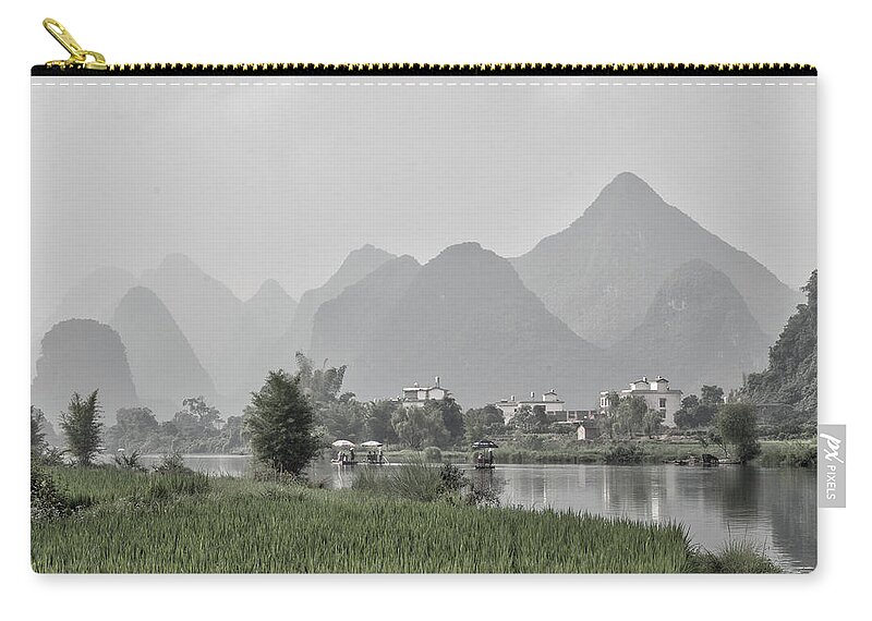 Asia Zip Pouch featuring the photograph River rafting by Usha Peddamatham