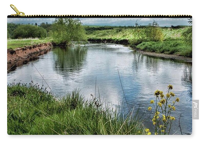 Nature_perfection Carry-all Pouch featuring the photograph River Tame, Rspb Middleton, North by John Edwards