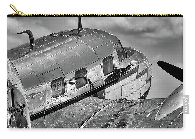 2016 Zip Pouch featuring the photograph Rivets and Polished Metal by Chris Buff