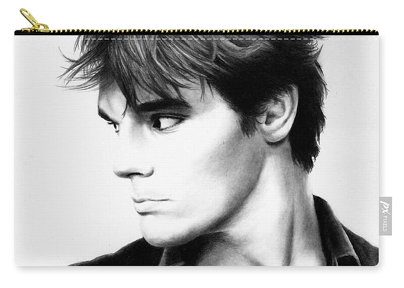 Rj Mitte Zip Pouch featuring the drawing RJ Mitte as Walt Jr by Rick Fortson