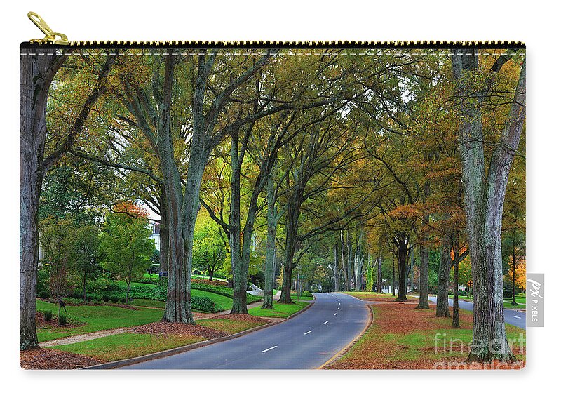 Willow Zip Pouch featuring the photograph Road in Charlotte by Jill Lang