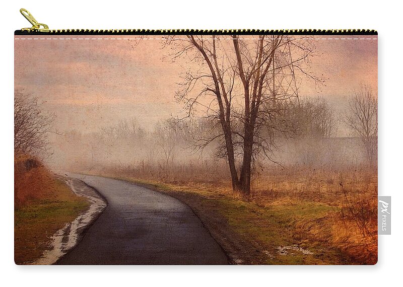 Road Zip Pouch featuring the painting Road Less Traveled by Troy Caperton