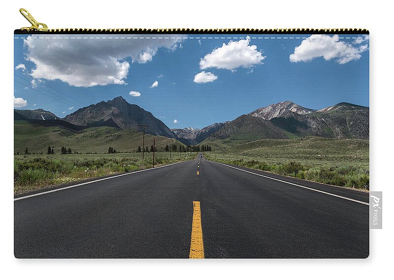   Landscape Zip Pouch featuring the photograph Road to Convict Lake by Scott Cunningham