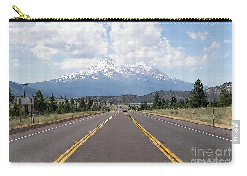 Wingsdomain Zip Pouch featuring the photograph Road To Mt Shasta California DSC5048 by Wingsdomain Art and Photography